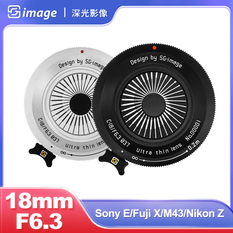 Sg Image 18mm F6.3 APS-C Góc Rộng Siêu Mỏng Prime Lấy Nét Bánh Quy Máy Ảnh Mirrorless Ống Kính Cho S