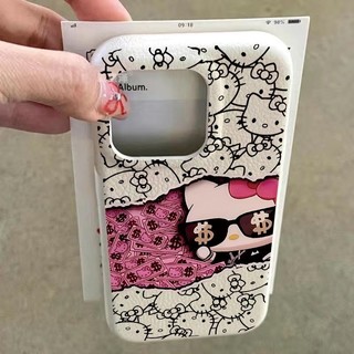 Phim Hoạt Hình Dễ Thương Kính Mát Kitty In Hình Lỗ Lớn Sơn Chống Rơi Ốp Lưng Điện Thoại IPhone 11 12 7 / 8 Plus XSMAX IPhone14 / 15Promax 16 X / xs XR 13Pro