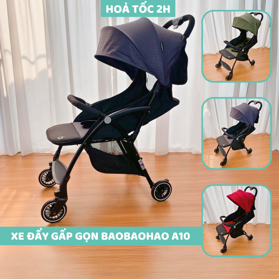 Xe đẩy gấp gọn BAOBAOHAO A10 cho bé kèm màn (bảo hành 1 năm)