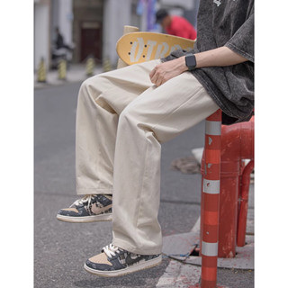  ARTSMAN Quần Âu Nam Rời Thẳng Bé Trai Màu Be Quần Lót Rộng 