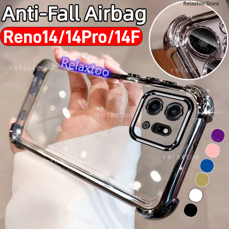 Reno14 Pro 14F 5G Vỏ Trong Suốt Cho OPPO Reno14 Reno 14 Pro F 14F 14Pro Reno14F Reno14Pro 5G Mạ Tron