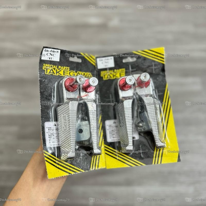 [Tặng móc Treo Đồ] Gác chân sau nhôm G-Craft V2 kèm chốt xỏ Salaya + lông đền Phụ tùng phụ kiện  cnc