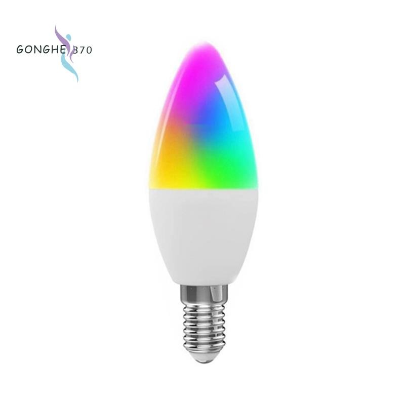Bóng đèn thông minh Tuya E14 Bóng đèn nến xoắn ốc năm chiều có thể điều chỉnh độ sáng Bóng đèn WiFi 