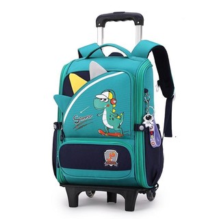 Balo Kéo Học Sinh Lớp 1-Lớp 9 Bé Trai, Bé Gái, Balo Chống Gù Đi Trên Mọi Địa Hình, Cần kéo chắc chắn