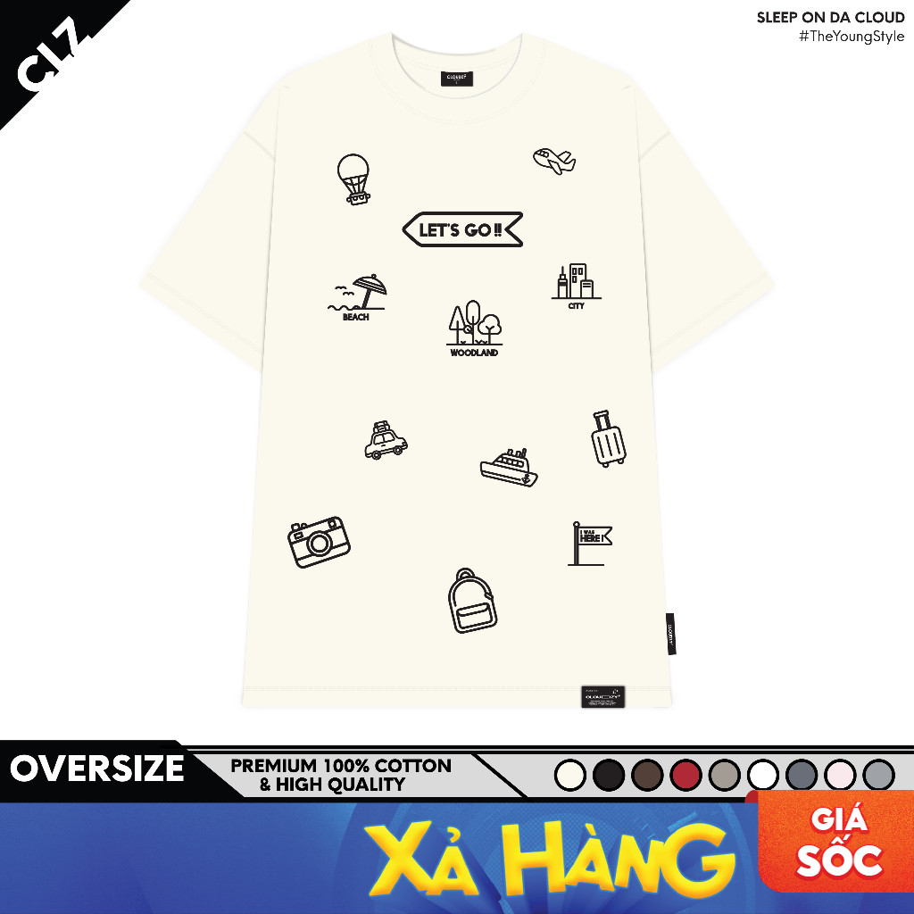 CHÍNH HÃNG Áo thun nữ nam unisex tay lỡ phông local brand form rộng cổ tròn oversize cao cấp CLOUDZY