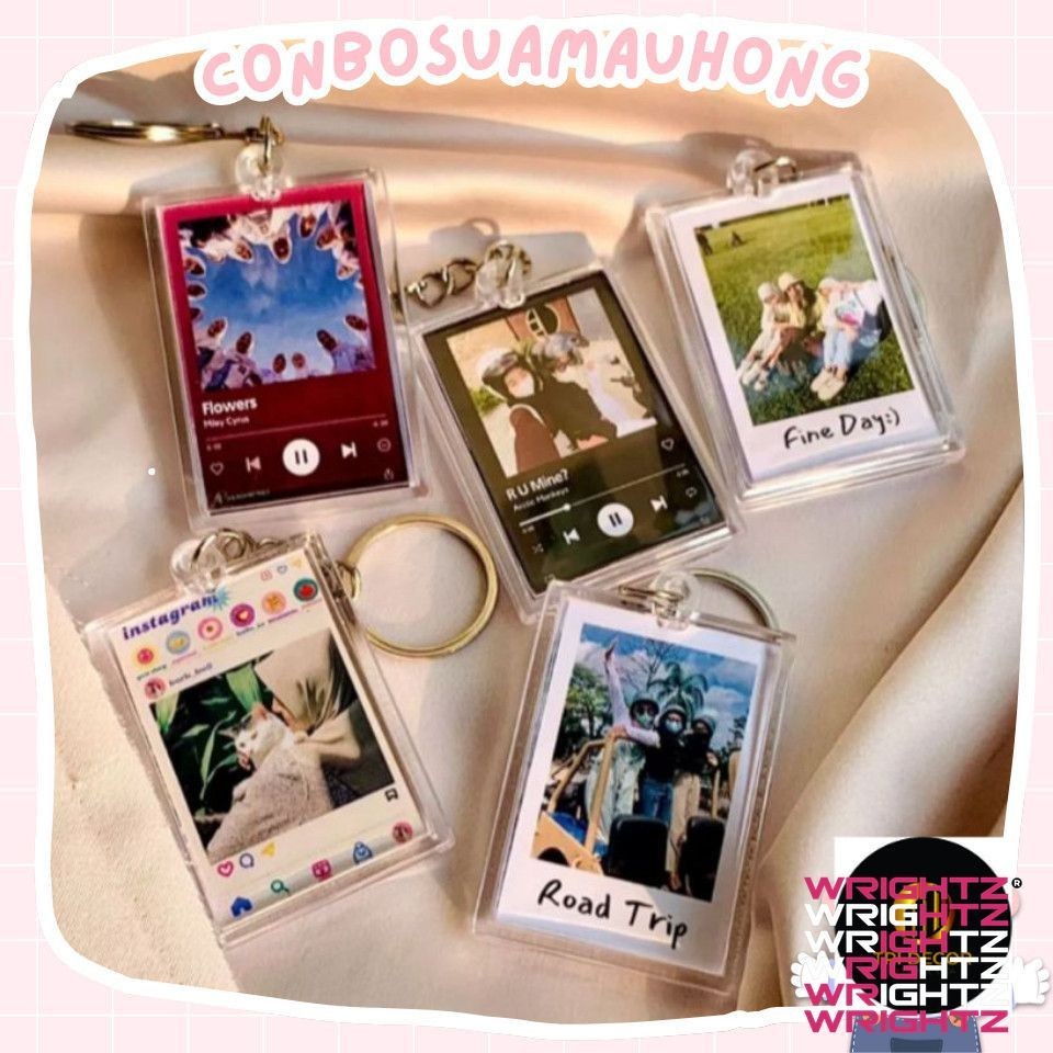 Móc Khoá Thay Ảnh - CUSTOM KEYRING In Ảnh Theo Yêu Cầu WrightZ