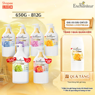 [Tặng Dầu gội 150g / Dầu xả 150g-300g] Sữa tắm/ Dầu gội Enchanteur hương nước hoa Deluxe 650g (Tặng ngẫu nhiên) - Live
