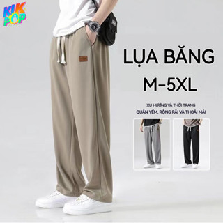 [M-5XL] Quần Baggy Nam Lụa Hàn Quốc Co Giãn 4 Chiều Nhanh Khô Phong Cách Streetwear Unisex Đa Phong Cách Mùa Hè Size Màu Xám Đen Beige