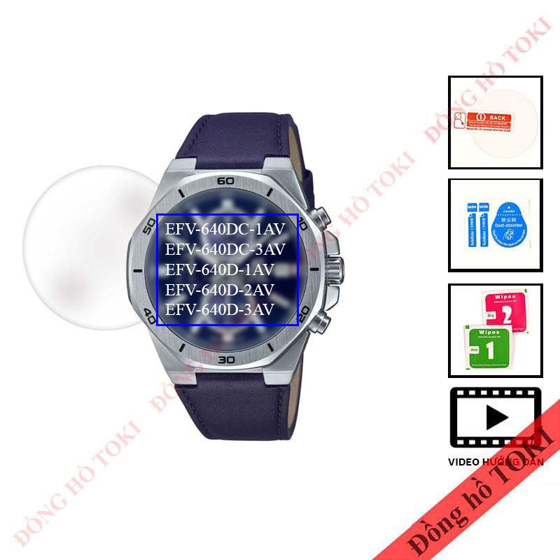 Tấm dán mặt đồng hồ – dùng được cho các mẫu EFV-640DC dây da dây kim loại