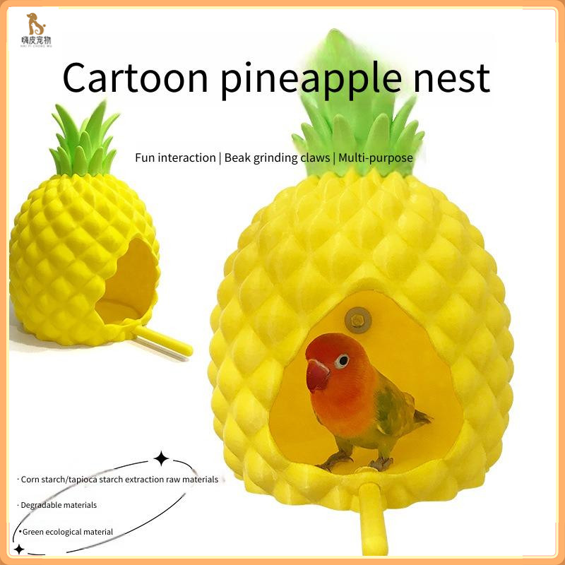 Bird Nest / Parrot Nest / treo phim hoạt hình dứa Bird Nest / Parrot Four Seasons Phụ kiện chống cắn
