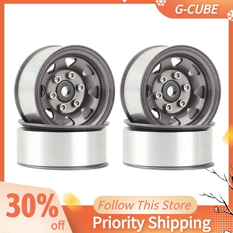 4 1.55 Kim Loại Beadlock Bánh Xe Vành Hub Cho 1 / 10 RC Xe Bánh Xích Xe Trục Jr 90069 D90 CC01 LC70 