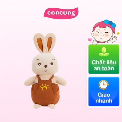 Thú bông thỏ mặc yếm nâu dễ thương Animo C503 (TĐ)