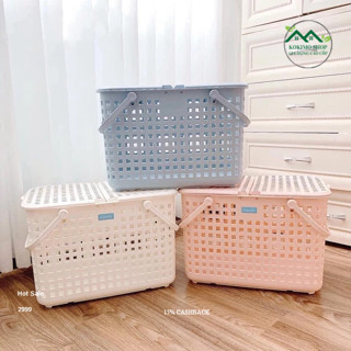  Làn đi sinh cho mẹ và bé hokori loại giỏ xách quai giữa có nắp tiện dụng đựng quần áo đồ chơi 