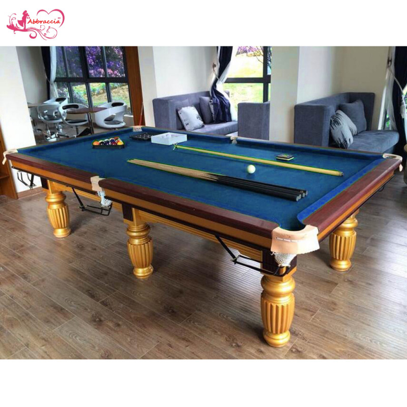 Heavy Duty 9 Table Blue, Pro 9ft Bida Bàn Vải + 6 Dải, 2.8m x 1.53m x 0.9MM, Phụ Kiện Bàn Snooker 0.