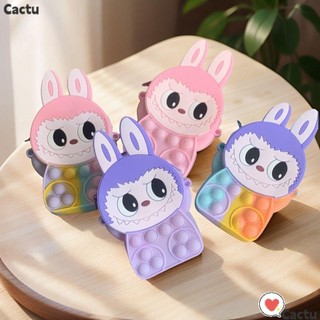 Túi đeo vai CACTU, Ví silicon Labububupu thông thường dễ thương, Ví hoạt hình búp bê