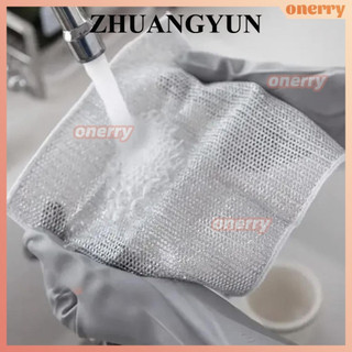 Khăn Lau Nhà Bếp Dây Bạc Chống Dính, Dùng Cho Dầu, Nồi, Bàn Chải Dụng Cụ Vệ Sinh Có Thể Tái Sử Dụng onerryvn
