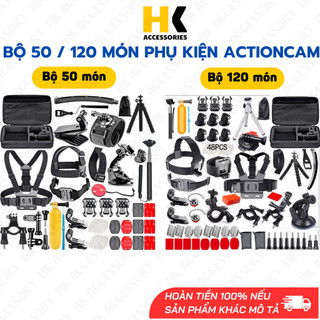 Bộ phụ kiện Actioncam 50 120 in 1 cho GOPRO Hero 12 11 10 9 8 7 6 5 Black, INSTA360 , Actioncam cao cấp