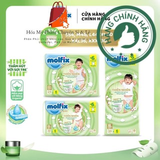 Tã/bỉm quần Molfix Thiên nhiên Jumbo S46/M42/L38/XL34/XXL30/XXXL24