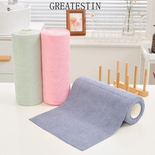 Greateskss 20 cái / cuộn khăn microfiber, thay thế có thể tái sử dụng chống dính dầu khăn lau nhà lau lau thấm hút khăn lau nhà bếp khăn lau