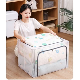  Túi Đựng Quần Áo Khung Thép 80L: 50x40x35 adlvdream - Gấp gọn tiện lợi bảo quản quần áo bền đẹp 
