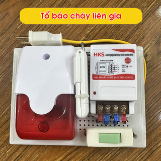Bộ báo cháy tổ liên gia không dây 220v ac-1km, 110db , tiêu chuẩn pccc