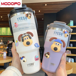 Tyeso bình nước giữ nhiệt Bình Đựng Nước Nóng Lạnh Bằng Thép Không Gỉ 600ml 750ml 900ml 1050ml 1200ml