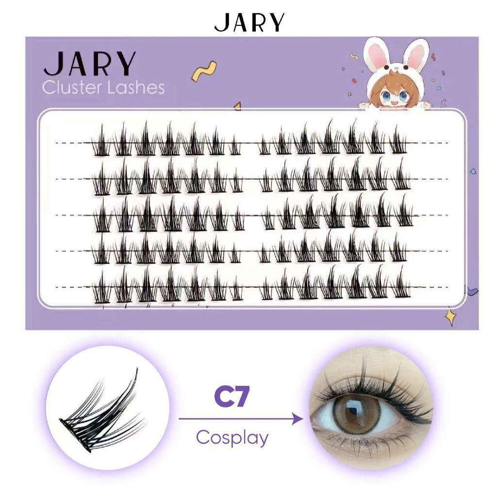 Hộp Nhựa 5 Hàng Lông Mi Cụm Tự Nhiên, Đa Phong Cách Jary Cluster Lashes Hàn Quốc