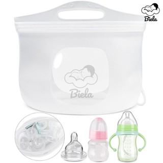   Mới  Túi tiệt trùng hơi nước bằng silicon 2L cho bình sữa cho bé Túi tiệt trùng có thể tái sử dụng cho phụ kiện máy hút sữa núm vú giả và miếng dán Tuyệt vời cho gia đình và khi di chuyển 