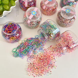 Bộ dây cao su nhỏ màu kẹo dopamine Hàn Quốc đóng hộp phụ kiện tóc dùng một lần dành cho tóc trẻ em và bé gái