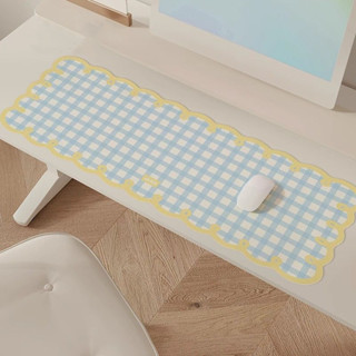 Checkerboard Chuột Pad Văn Phòng Để Bàn Chống Trơn Trượt Bàn Phím Miếng Lót Bàn Da Bảo Vệ Chống Thấm Nước Và Chống Dầu
