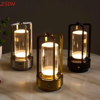  Đèn bàn Led ZSDN Đèn ngủ không khí 2000mA có thể sạc lại Đèn cắm trại cảm ứng chéo USB sáng tạo để bàn 