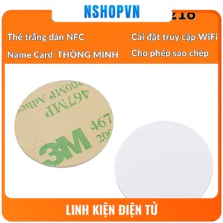 Thẻ nfc ntag 215 ntag 216 thẻ tròn mini cứng có miếng dán