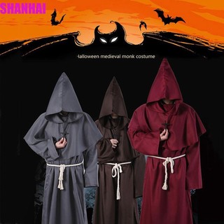 Shanhai Linh Mục Áo Người Lớn Cá Tính Christian Friar Carnival Halloween Trang Phục Đảng Vải Phụ Kiện Đạo Cụ Ảnh Chết Ma Trang Phục Hóa Trang