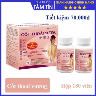 [CHÍNH HÃNG ] Cốt Thoái Vương - Hộp 180 Viên Tặng Kèm Hộp 30 Viên - Hỗ Trợ Thoái Hóa Xương Khớp