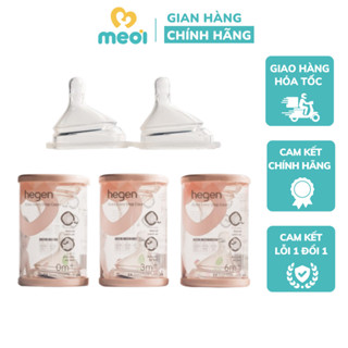  Núm ty Hegen Núm ty thay thế bình sữa Hegen chính hãng  2 cái hộp  