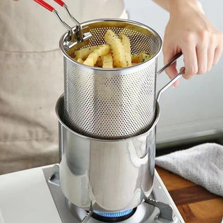 BỘ NỒI INOX KÈM RỔ CHIÊN LỌC DẦU 2 in 1 Nội Dung 1 Nội Dung 2