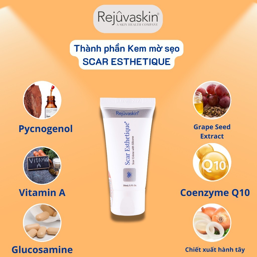 Kem  mờ sẹo thâm, làm đầy sẹo rỗ, sẹo lõm Scar Esthetique gói 4ml - Rejuvaskin