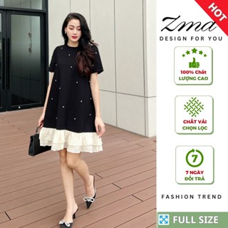 Váy Bầu Babydoll Mùa Hè Thiết Kế Dài Qua Gối Xinh Xắn Mẫu Mới Thời Trang Cao Cấp ZMA