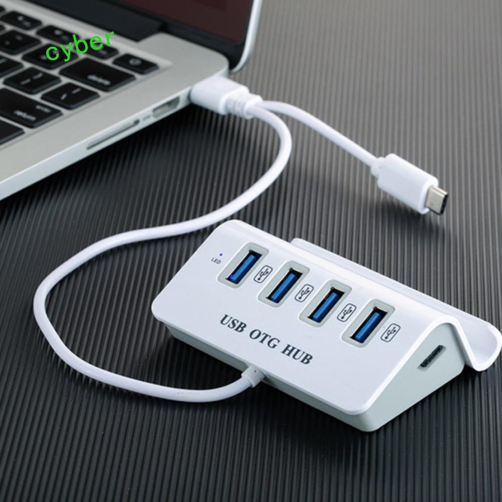 Cyberlinx USBOTG Hub, Trạm Docking Hub OTG 4 trong 1 Dock Holder Hub, USB2.0 Micro Type C 4 USB Dock