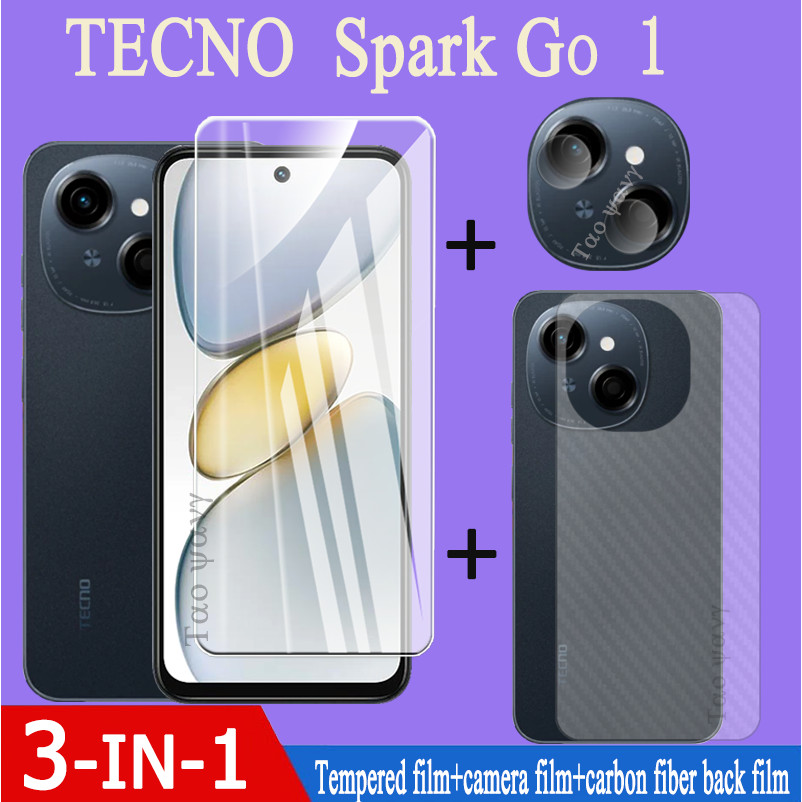 3in1 Dành Cho TECNO Spark Go 1 Kính Cường Lực Tia Lửa 40c Kính Cường Lực Spark Go 2024 Spark Go 1s S