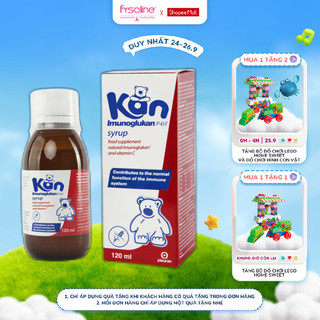 Siro Kan ImunoGlukan hỗ trợ miễn dịch nâng cao sức đề kháng cho bé - Nhập khẩu Châu Âu chai 120ml
