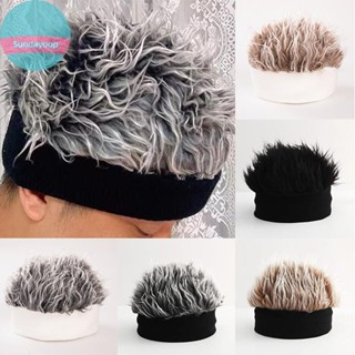 Sund Sáng Tạo Mũ Tóc Giả Ngộ nghĩnh Mũ Tóc Ngắn Dành Cho Nữ Mới Lạ Đường Phố Hip Hop Mũ Beanie Spiked Tóc Giả Ngộ nghĩnh Retro Mũ VN