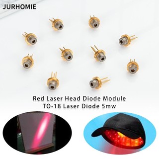 Jurhomie 1 / 2 / 5 / 10 chiếc Mô-đun Diode 5mw DIY Lab 650nm 2.2V TO-18 Diode Laser