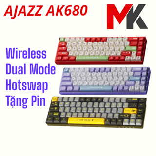 Ajazz AK680 Bàn Phím Cơ không dây Bluetooth - 2.4G dual mode - có hotswap