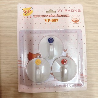 vĩ 3 móc dán tường đóng đinh vy phong vp-007 chịu lực 6 kg R&D