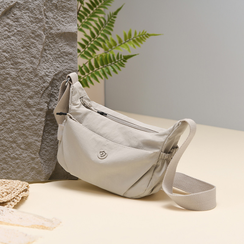 Túi đeo chéo nữ form hộp ngang vải canvas siêu dày chống thấm nước nhiều ngăn đựng màu pastel thời trang 9063