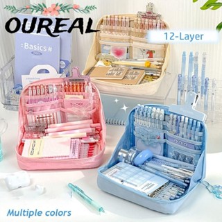  BOLIEL Hộp Bút 12 Ngăn Siêu Rộng - Túi Đựng Bút Học Sinh Mở 90° Đa Năng Chất Liệu Chống Nước - Đựng Bút Thước USB Đồ Dùng Học Tập  Dành Cho Nam Nữ  