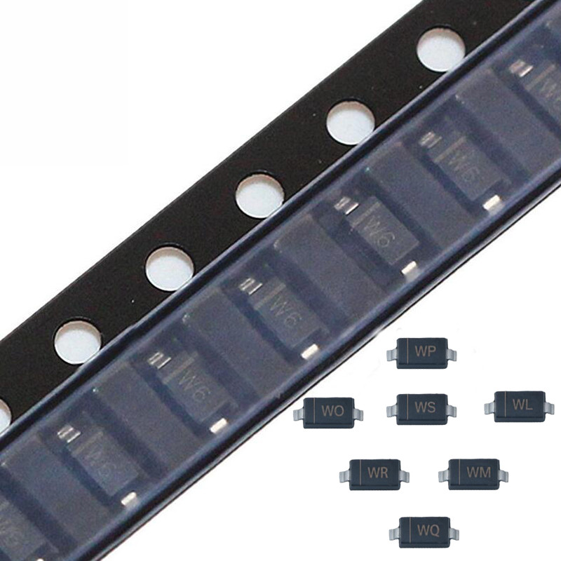 Sản phẩm mới 100 Chiếc SMD Zener Diode SOD-123 BZT52C11 WG BZT52C12 WH BZT52C13 WI BZT52C15 WJ BZT52