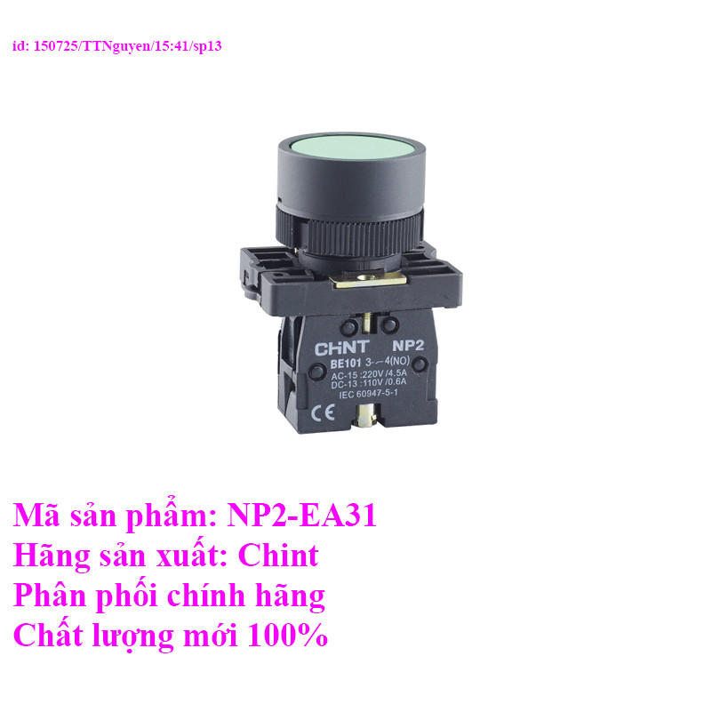 Nút nhấn nhả không đèn xanh NP2-EA31