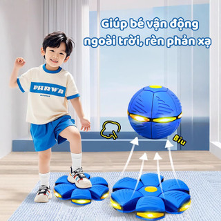 Bóng Đồ Chơi Ma Thuật Có Đèn Led Cho Bé AMOS, Bóng Tự Nảy Có Lò Xo Tăng Vận Động Cho Trẻ Em